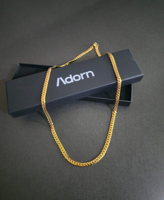 Flat Wheat Link Gold Chain 🪙